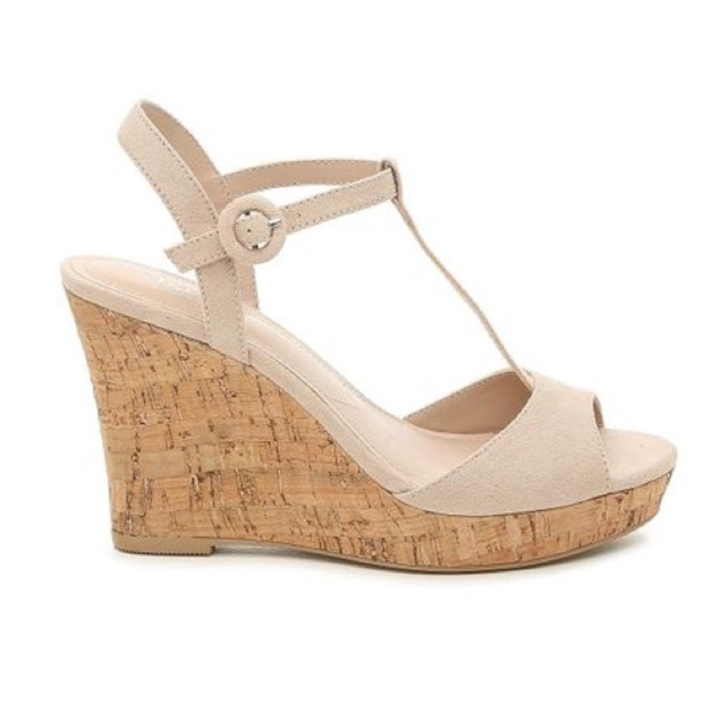 Charles by Charles David Latin Wedge Nude Sandal